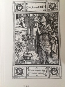 An old print from a Brothers Grimm edition of Snow White reprinted in The Annotated Brothers Grimm edited by Maria Tatar.